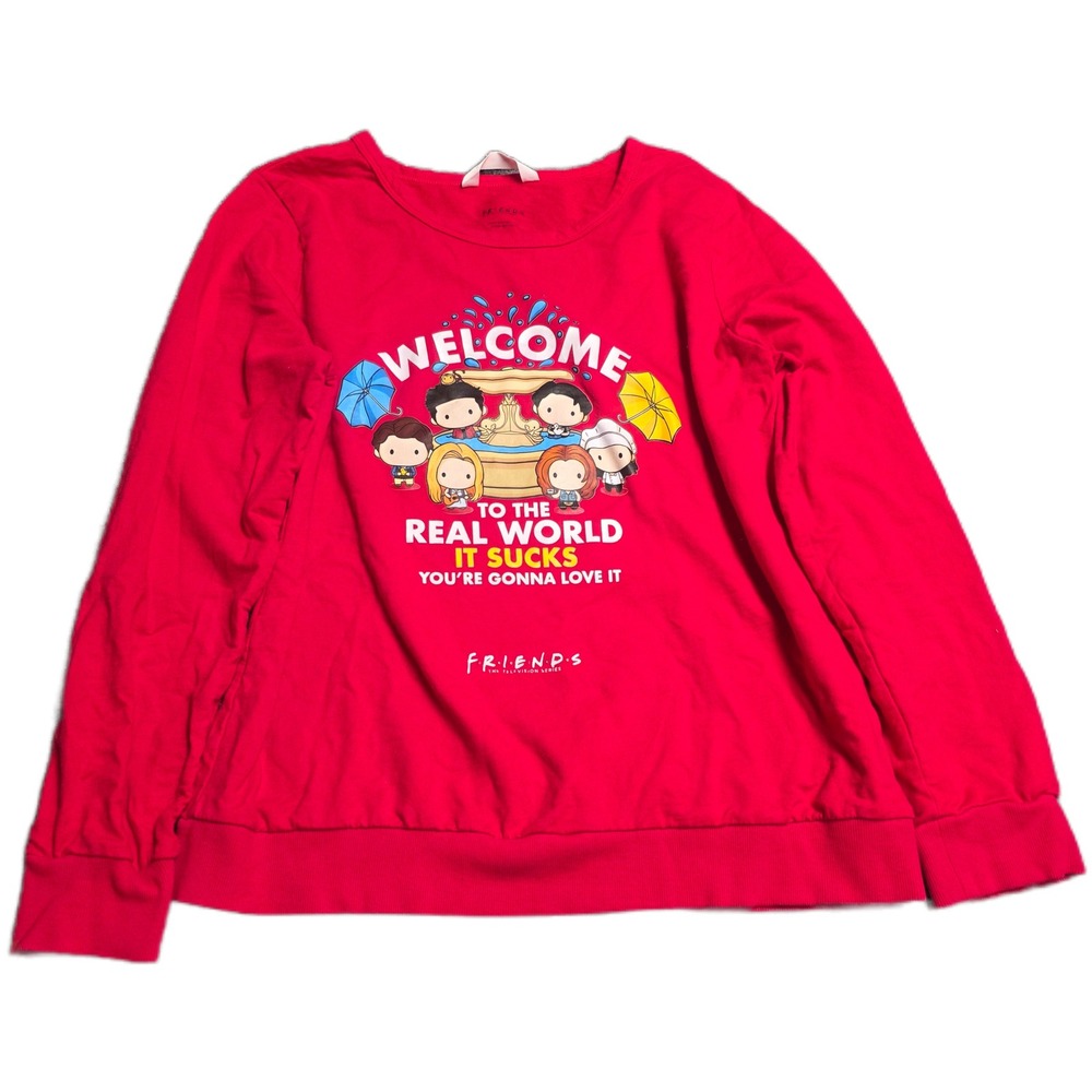 PatPat Friends TV Show Sweatshirt Women's XL Welcome to the Real World‎ It Sucks